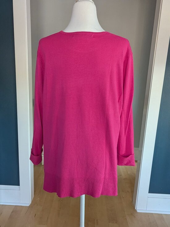Gretchen Scott Women's Sweater Size Medium Pink Lightweight - Picture 5 of 13